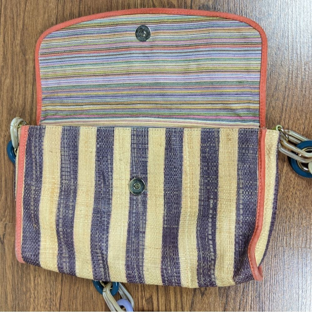 M MISSONI Raffia Crossbody Plastic Ring Strap - Picture 6 of 14
